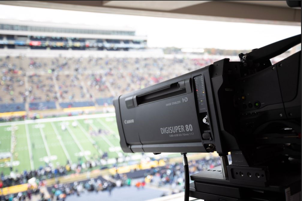 Canon broadcast lens at the University of Notre Dame