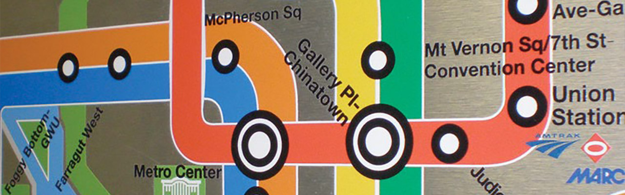 Image of a printed subway map