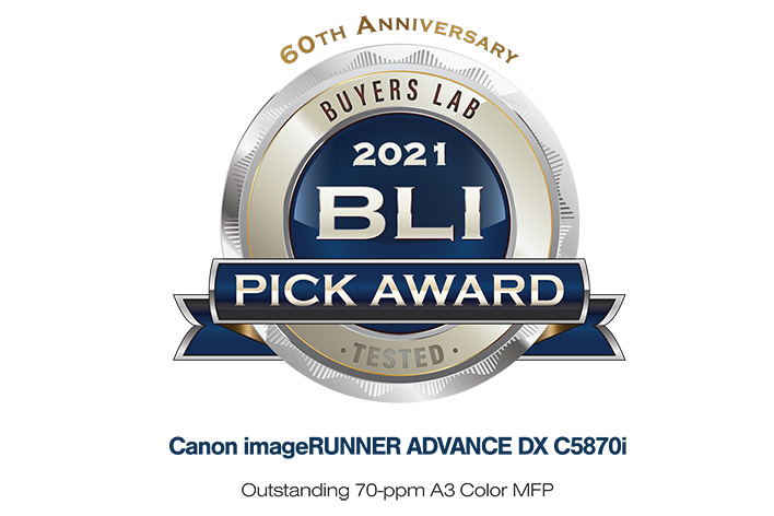 imageRUNNER ADVANCE DX-C5870i BLI Award