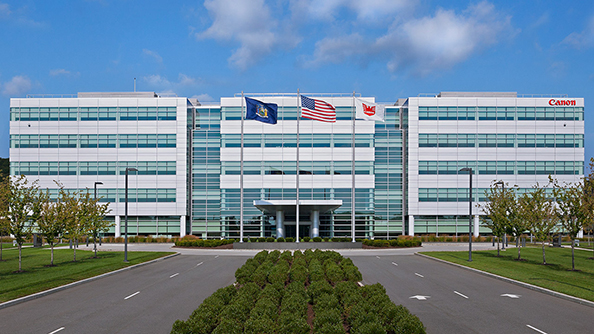 Image of the Canon Corporate Headquarters located in Melville, NY