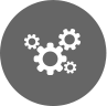 Icon of gears used to represent Professional Services